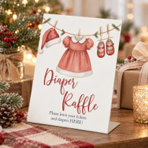 Kerst Baby Shower Luier Raffle Sokkel Bord