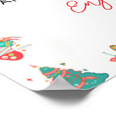 Kerst Baby shower Momosa Bar Teken Poster (Hoek)