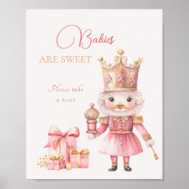 Kerst Baby shower notenkraker baby's zijn zoet Poster