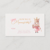 Kerst Baby shower Notenkraker Hoe groot is mama Informatiekaartje (Voorkant)