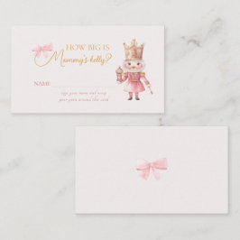 Kerst Baby shower Notenkraker Hoe groot is mama Informatiekaartje