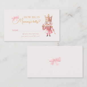 Kerst Baby shower Notenkraker Hoe groot is mama Informatiekaartje