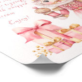 Kerst Baby shower Notenkraker Hot Cocoa Bar Poster (Hoek)