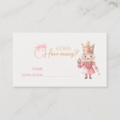 Kerst Baby shower Notenkraker Raad eens hoeveel Informatiekaartje (Voorkant)