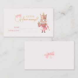 Kerst Baby shower Notenkraker Raad eens hoeveel Informatiekaartje