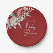 Kerst Baby Shower Papieren Bordje (Voorkant)