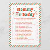 Kerst Baby shower Raad eens wie spel Kaart (Voorkant)