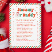 Kerst Baby shower Raad eens wie spel Kaart