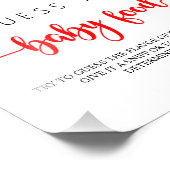 Kerst Baby shower Raad het Baby Voedselbord Foto Afdruk (Hoek)