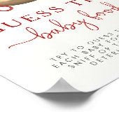 Kerst Baby shower Raad het Baby Voedselbord Poster (Hoek)