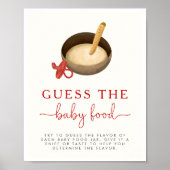 Kerst Baby shower Raad het Baby Voedselbord Poster (Voorkant)