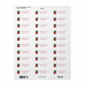 Kerst Baby Shower Retouradres Etiket (Full Sheet)