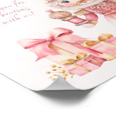 Kerst Baby shower: Roze Notenkraker Favors Poster (Hoek)