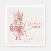 Kerst Baby shower Roze Notenkraker Waterverf