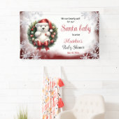 Kerst Baby shower Santa Baby Banner (Insitu)