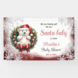 Kerst Baby shower Santa Baby Banner