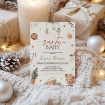 Kerst Baby shower Santa Baby