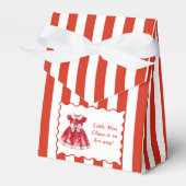 kerst-Baby shower | Santa Kleding Rood & Wit Bedankdoosjes (Voorkant Zijde)