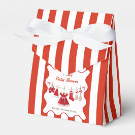 kerst-Baby shower | Santa Kleding Rood & Wit Bedankdoosjes