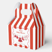 kerst-Baby shower | Santa Kleding Rood & Wit Bedankdoosjes (Achterkant)