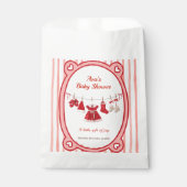 kerst-Baby shower | Santa Kleding Rood & Wit Bedankzakje (Voorkant)