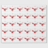 kerst-Baby shower | Santa Kleding Rood & Wit Cadeaupapier (Vlak)