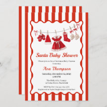 kerst-Baby shower | Santa Kleding Rood & Wit