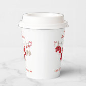 kerst-Baby shower | Santa Kleding Rood & Wit Papieren Bekers (Rechts)