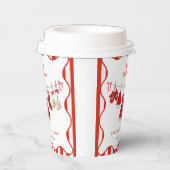 kerst-Baby shower | Santa Kleding Rood & Wit Papieren Bekers (Rechts)