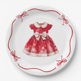 kerst-Baby shower | Santa Kleding Rood & Wit Papieren Bordje