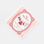 kerst-Baby shower | Santa Kleding Rood & Wit Servet (Hoek)
