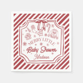Kerst Baby Shower Servet (Voorkant)