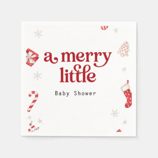 Kerst Baby Shower Servet | Kerst Baby