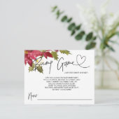 Kerst Baby shower Spel Baby Bump Guess Kaarten (Staand voorkant)