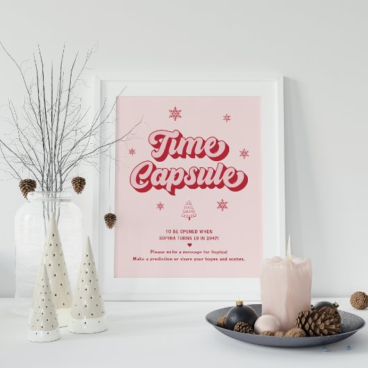 Kerst Baby shower Spel Poster