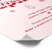 Kerst Baby shower Spel Poster (Hoek)