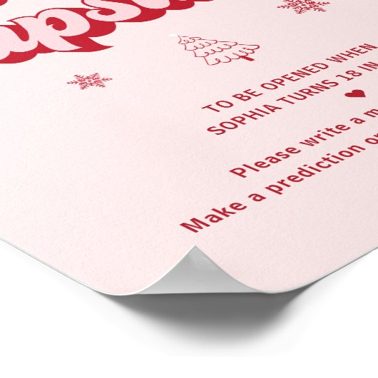 Kerst Baby shower Spel Poster (Hoek)