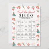 Kerst Baby shower spel - Vind de gast bingo Feestdagenkaart (Voorkant)