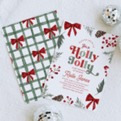 Kerst baby shower uitnodiging