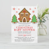 Kerst-Baby shower voor ontbijtontbijt Kaart (Staand voorkant)