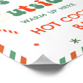 Kerst Baby Shower Warme Cacaobar Poster (Hoek)