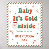 Kerst Baby Shower Warme Cacaobar Poster (Voorkant)