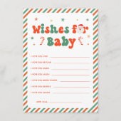 Kerst Baby shower Wensen voor Baby Kaart (Voorkant)
