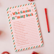 Kerst Baby shower Wie kent mama beste spel