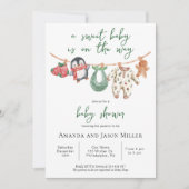 Kerst Baby shower winter leuke kleding Save The Date (Voorkant)