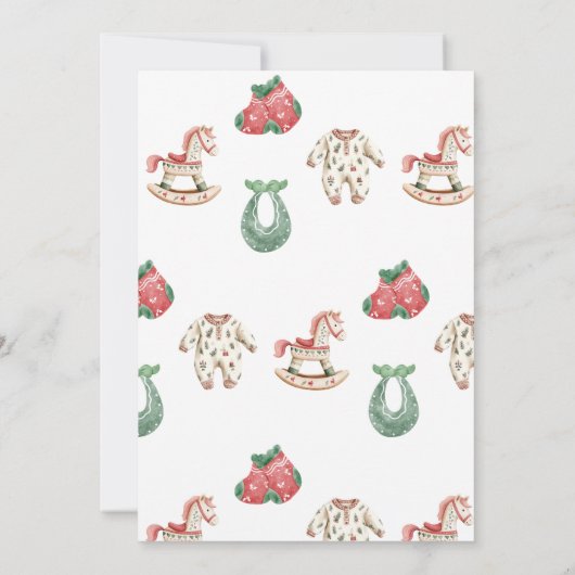 Kerst Baby shower winter leuke kleding Save The Date (Achterkant)