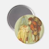 Kerst Baby Sinterklaas Vintage Magneet (Voorkant / Achterkant)