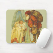 Kerst Baby Sinterklaas Vintage Muismat (Met muis)