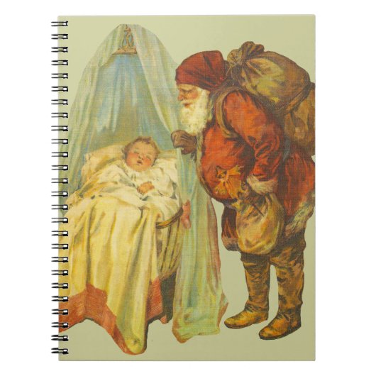 Kerst Baby Sinterklaas Vintage Notitieboek (Voorkant)
