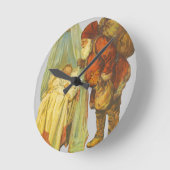 Kerst Baby Sinterklaas Vintage Ronde Klok (Hoek)